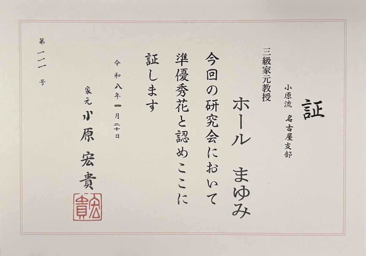 certificate